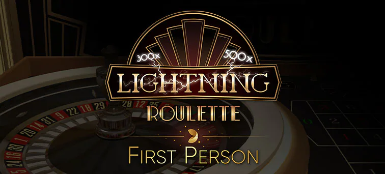 First Person Lightning Roulette online game logo by Evolution on winnita-casinoit.com
